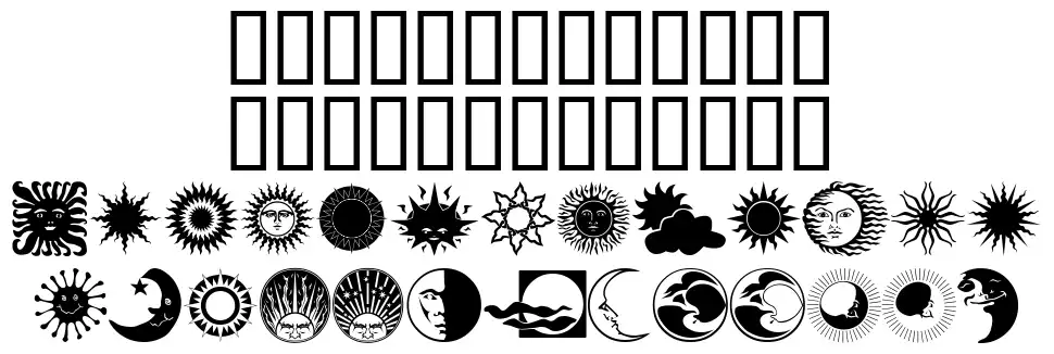 Sun N Moonfont specimens