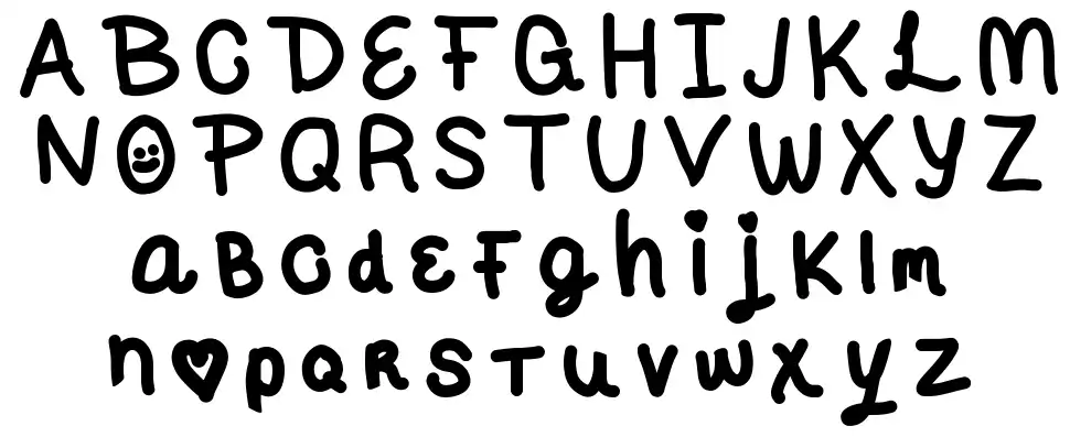 Sweetie Lovefont specimens