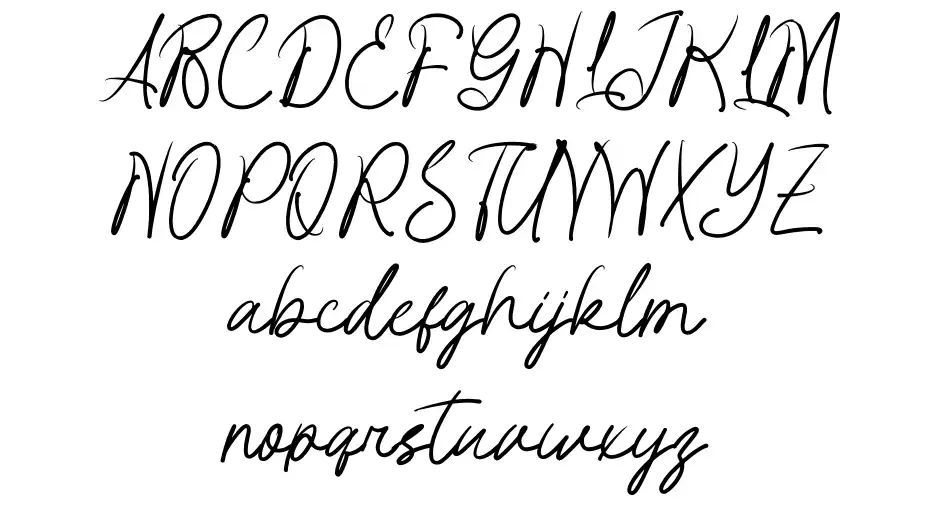SweetRomance Esemplari SweetRomancefont specimens