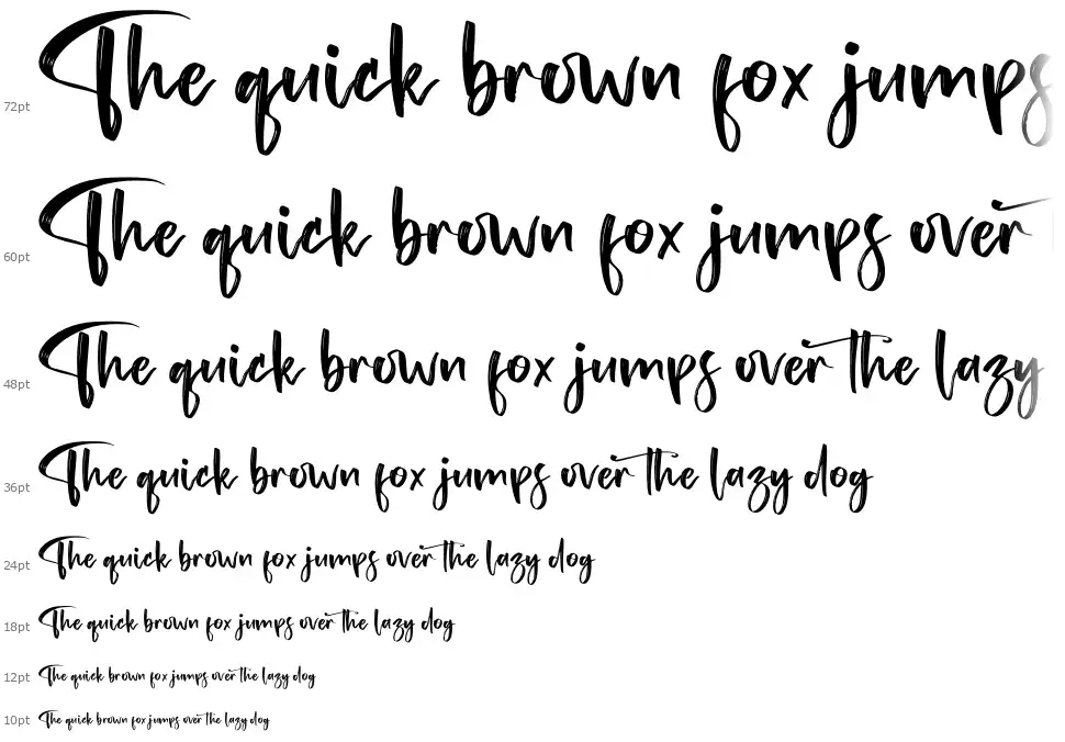 Tedy Brushfont waterfall
