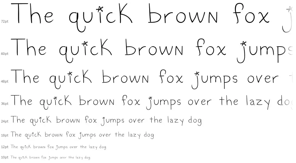 The Blurry Effectfont waterfall