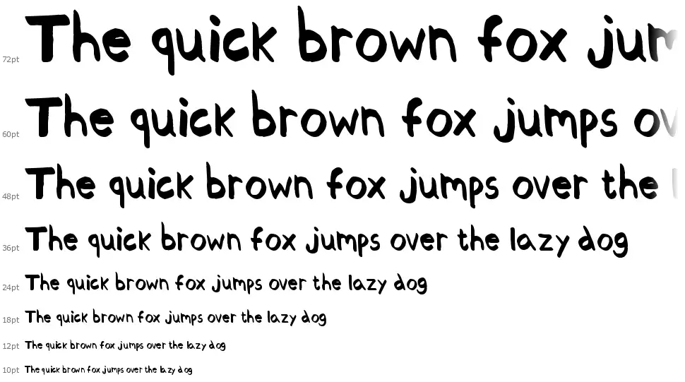 Thickedy Quickfont waterfall