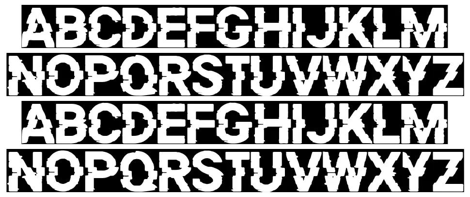 Titan Distortedfont specimens