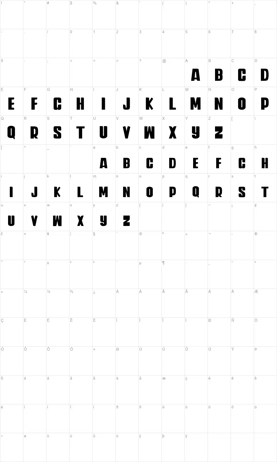Travel Soulmates Weightfont character map