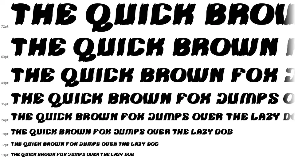 Tshirtfont waterfall