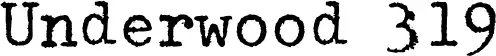 Underwood 319