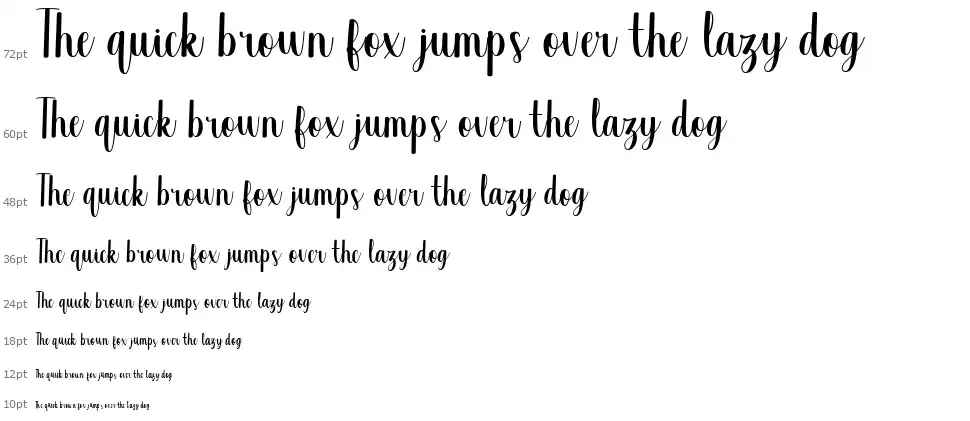 Valsday Scriptfont waterfall