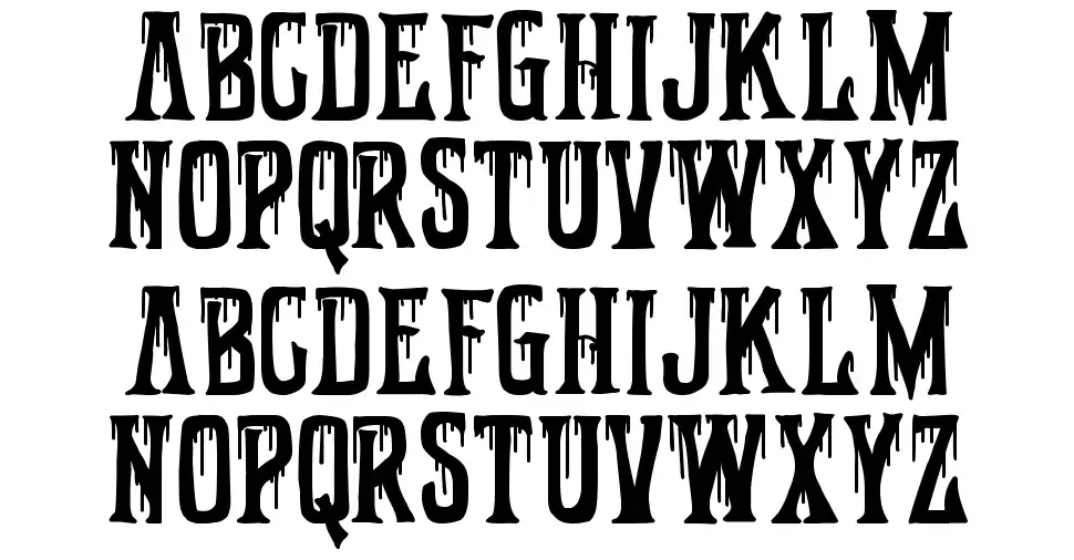 Victorian Gangfont specimens