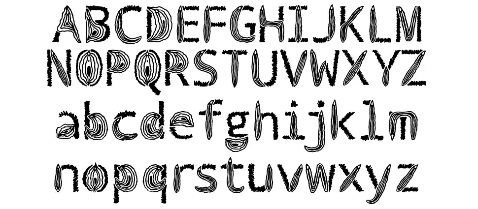 Vulva Typographyfont specimens