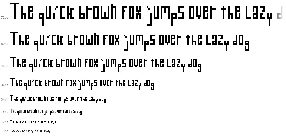WebPixel Regularfont waterfall