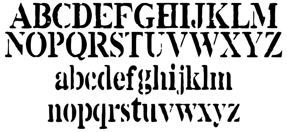 White Armyfont specimens