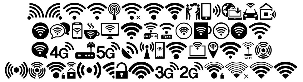 Wifi Iconsfont specimens