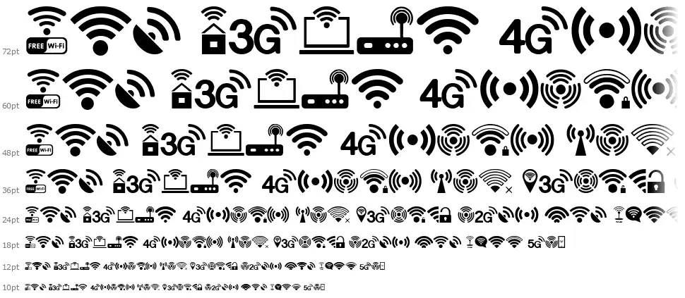Wifi Iconsfont waterfall