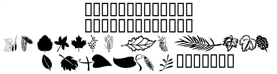 WM Leaves 1font specimens
