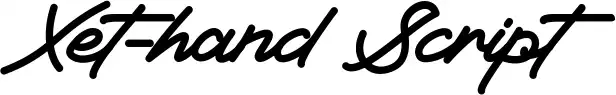 Xet-hand Script