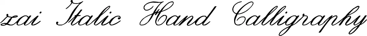 zai Italic Hand Calligraphy